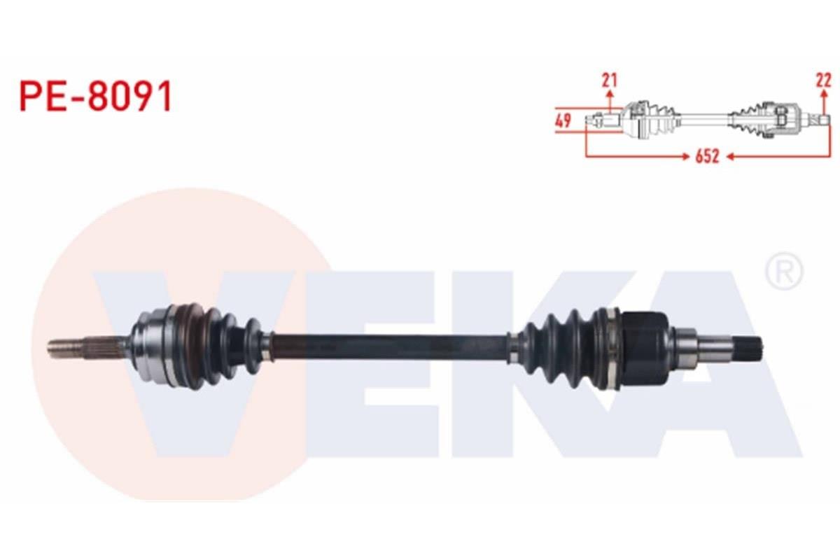 Peugeot 208 Aks Komple Sol Ön Veka 1.2 (2012-) 9803959580