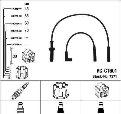 Peugeot 106 I-205 I-309 I-II-AX-BX-ZX 1.0-1.1-1.4 8V Buji Kablosu 5'li Set NGK