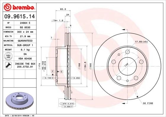 Peugeot Ön Fren Diski Standart BREMBO