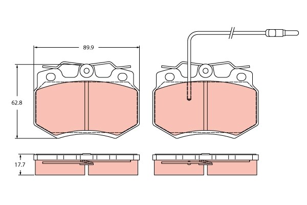 Peugeot 205 Hatchback Van Ön Aks Disk Balata TRW