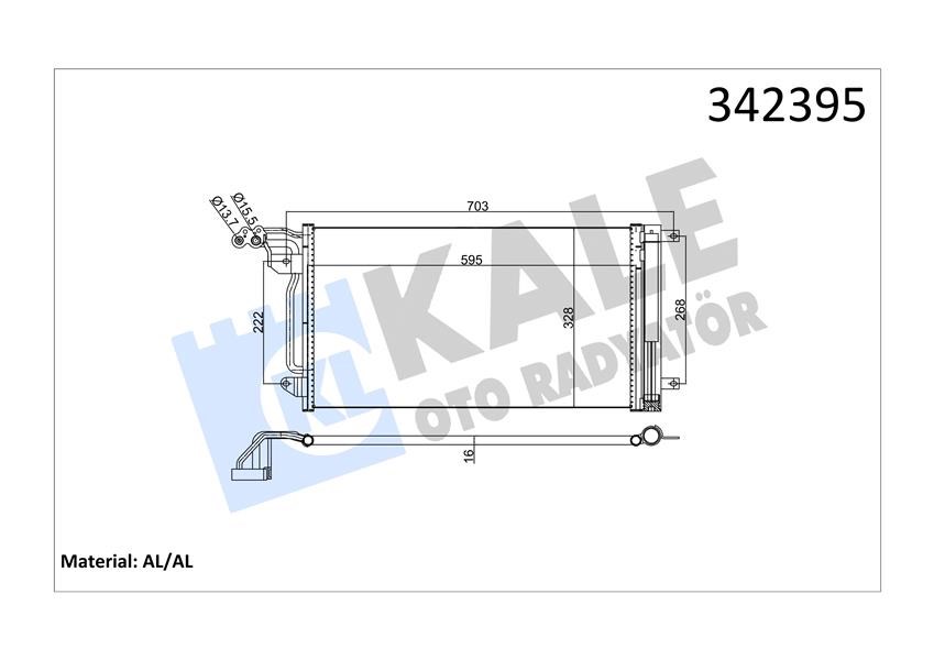 Volkswagen Polo Klima Kondenseri KALE-RADYATOR