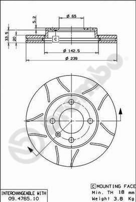 Volkswagen Polo Golf Seat Ibiza Toledo Cordoba Ön Fren Aynası Havalı BREMBO