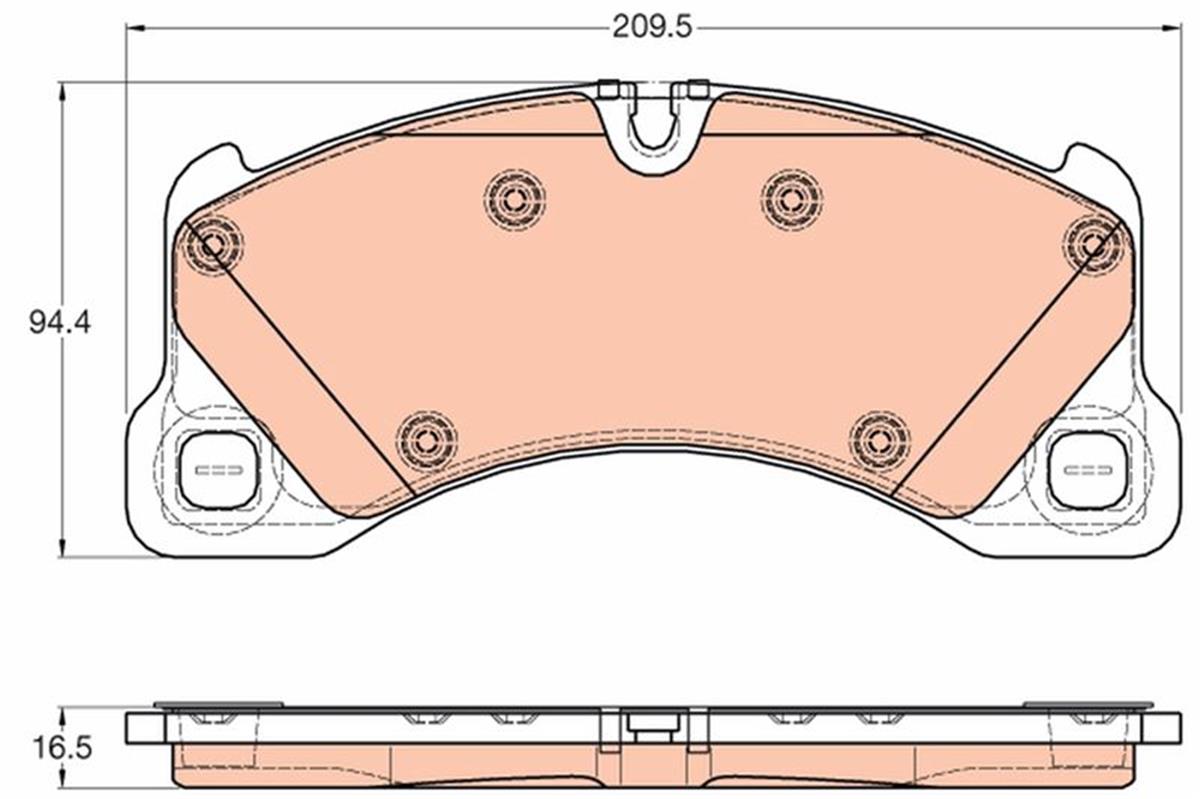 Volkswagen Touareg Porsche Cayenne Ön Balata 7P0698151b-7P0698151c-95535193