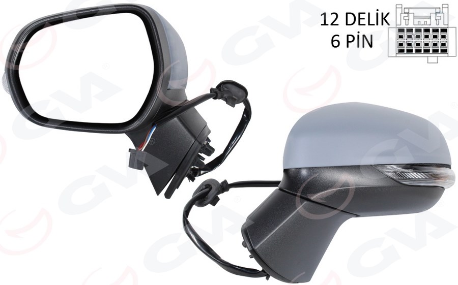 Ford Puma Sol Dış Dikiz Aynası Elektrikli Isıtmalı Astarlı Convex GVA