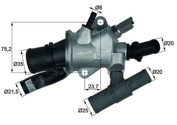 Fiat Punto 2 Termostat Komple 88C MAHLE