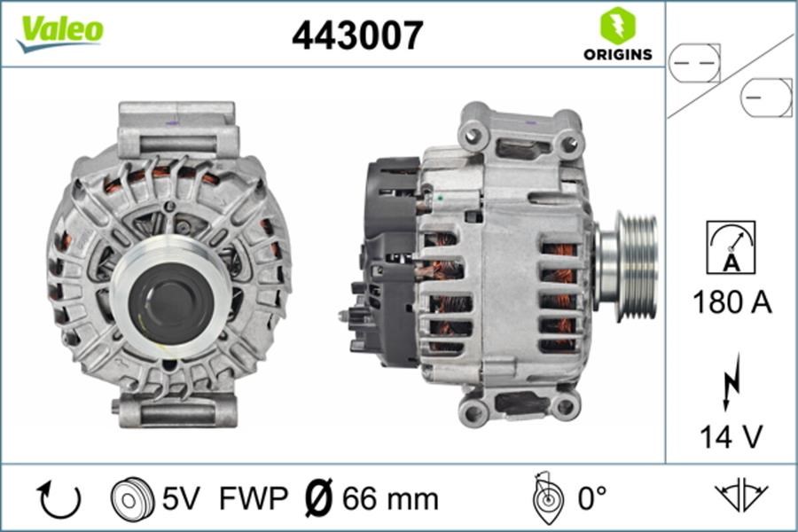 Audi Q3 RS3 TT Alternatör VALEO
