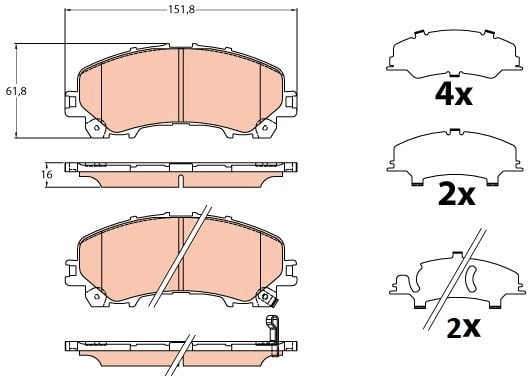 Infiniti Q50 Ön Aks Disk Balata TRW