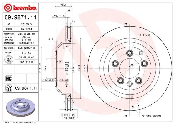 Audi Q7 Arka Fren Aynası Havalı BREMBO