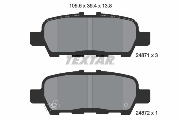 Nissan Qashqai Arka Fren Balatası TEXTAR