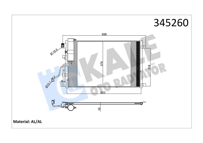 Nissan Qashqai Klima Radyatörü Kondenser KALE-RADYATOR