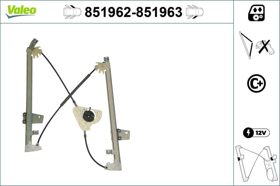 Nissan Qashqai Ön Sol Cam Mekanizması LHD VALEO
