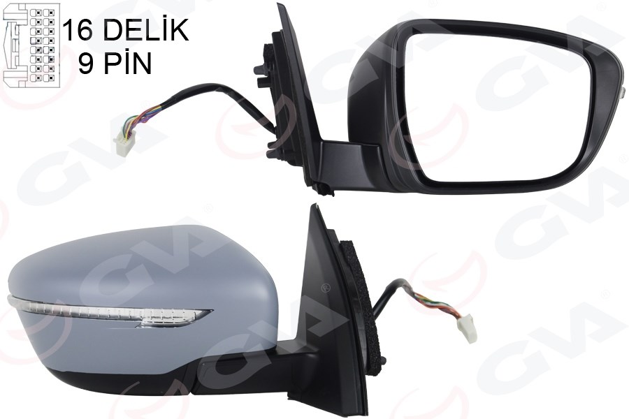 Nissan Qashqai Dış Dikiz Aynası Sağ Elektrikli Isıtmalı Katlanır Sinyalli... GVA
