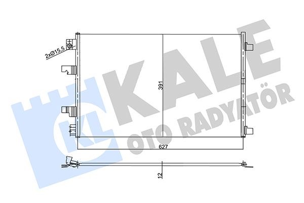 Nissan Qashqai Kondenser Alüminyum/Pirinç Kurutucusuz KALE-RADYATOR