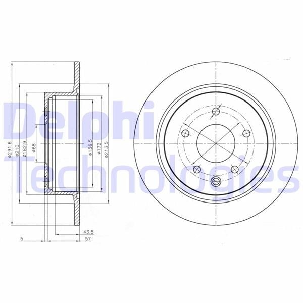 Nissan Qashqai Arka Fren Diski Dolu Tip DELPHI