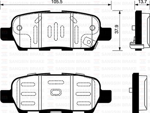Nissan Qashqai Arka Fren Balatası SANGSIN