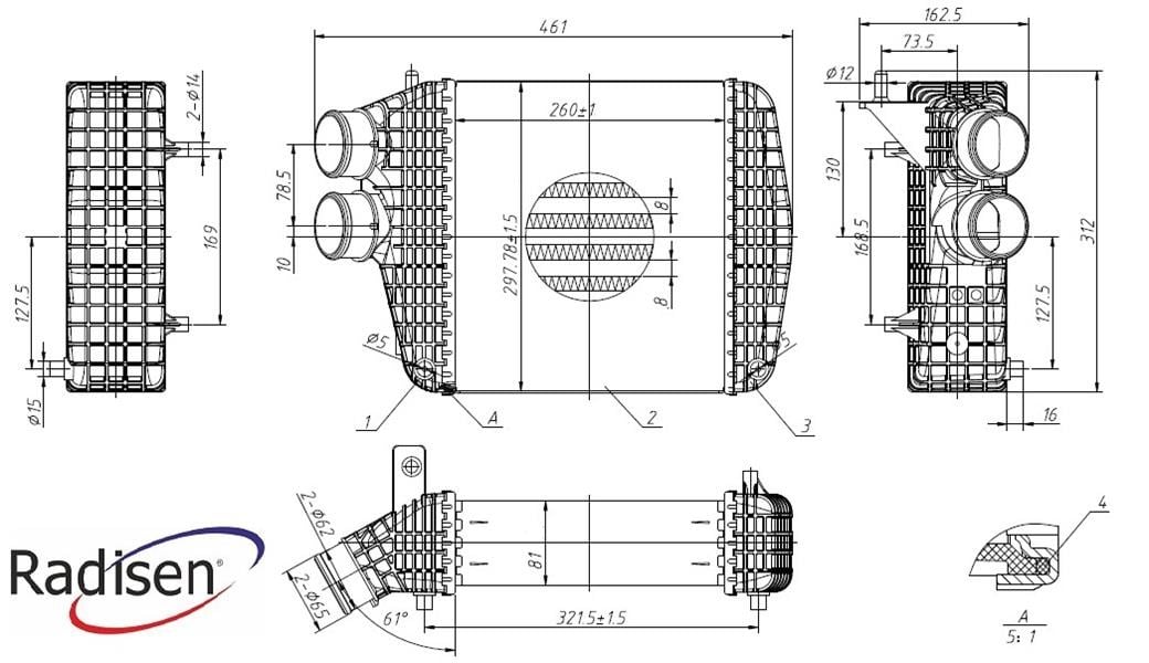 Maserati Quattroporte Intercooler Sol RADISEN