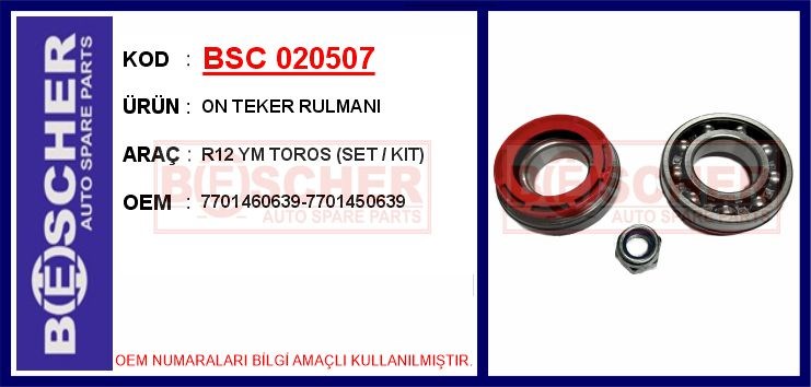 Renault R12 Ön Teker Bilyası Set / Kit BESCHER