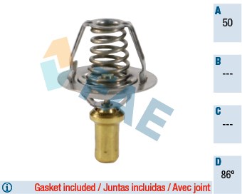 Renault R19 Clio 1 Express Solenza Termostat 86 Derece 1.4 FAE