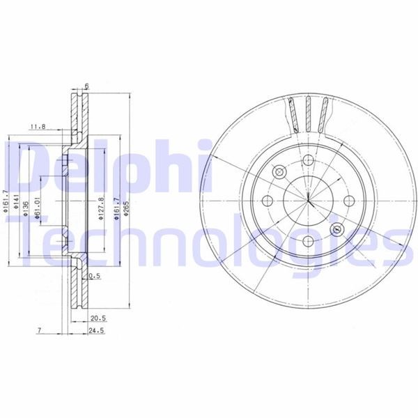 Renault R21 Ön Fren Aynası DELPHI