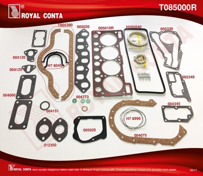 Renault R9 Broadway R19 Motor Takım Conta Süper Keçeli Subap Lastikli 1.4... ROYAL