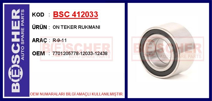 Renault R9 Ön Teker Rulmanı BESCHER