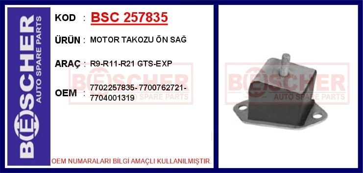 Renault R9 Ön Sağ Motor Takozu BESCHER