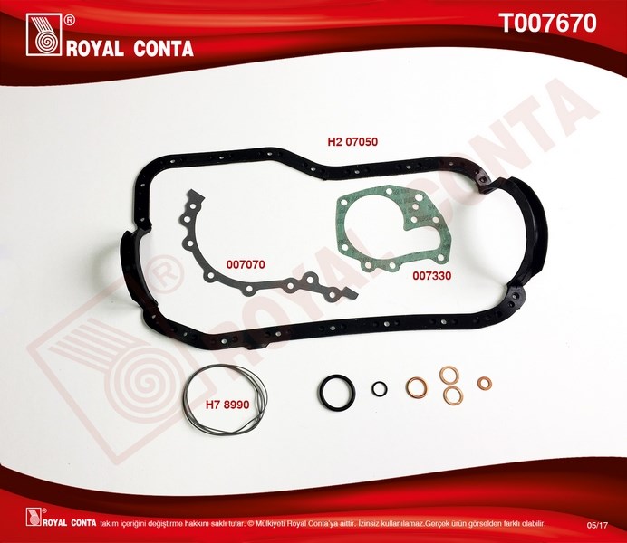 Renault R9 Broadway R19 Clio 1.4 Alt Takım Conta Keçesiz ROYAL