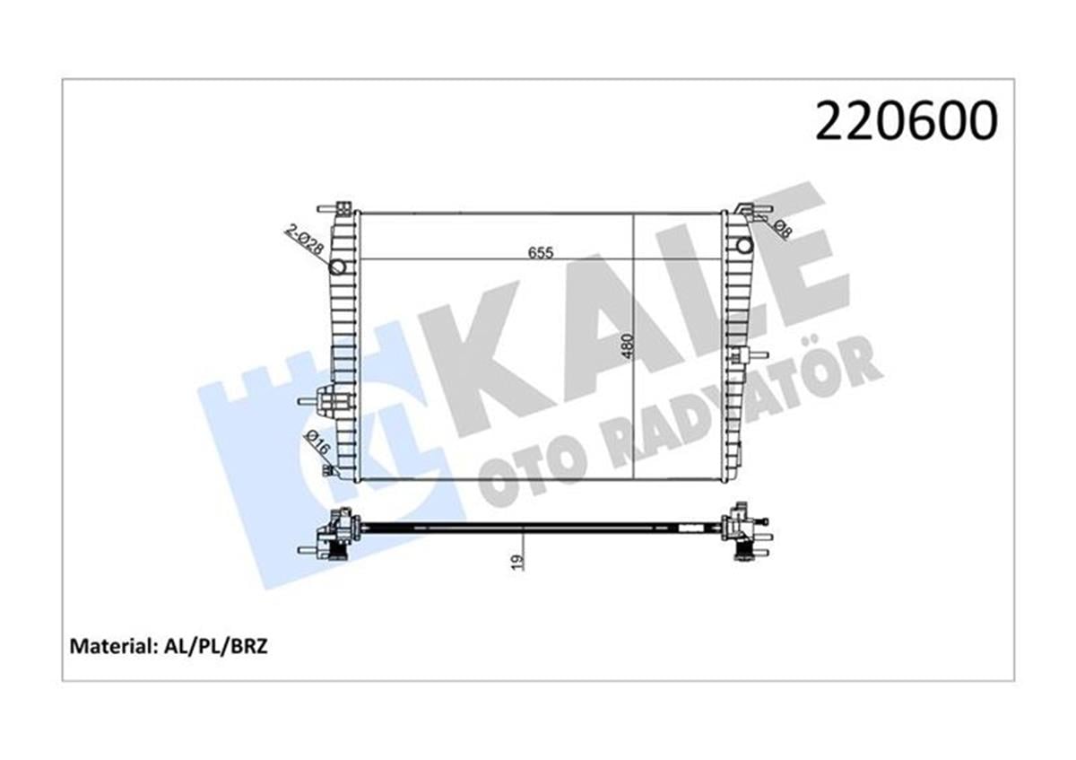 Radyatör 1.6 16V K4m-H4m Fluence-Megane Iıı (Mekanik-4 Vıt Bva)