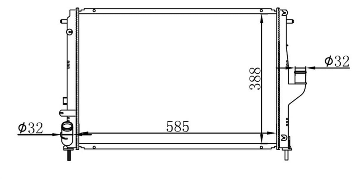 Radyatör Brazing Dacia Duster 10 Logan 05 1.5 Dci Mek.Şanz. / Ac 585X408x26