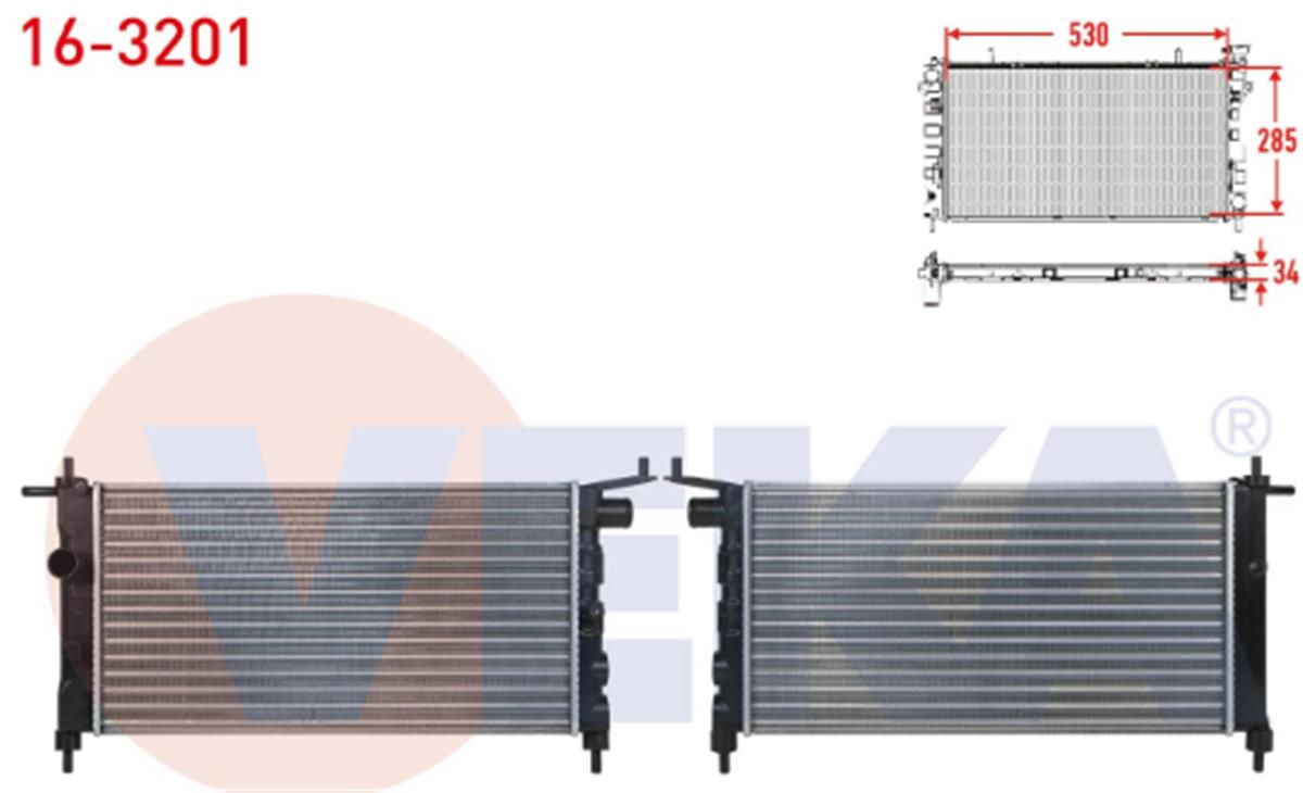 Opel Corsa Radyator Corsa B Radyator 1300149