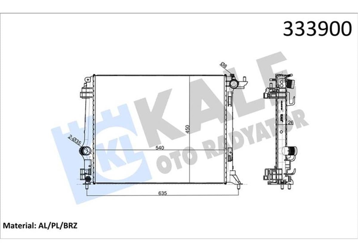 Radyatör Megane Iv 1.5Dcı-1.6 Dcı Ac Mek. Atom. Al Pl Brz