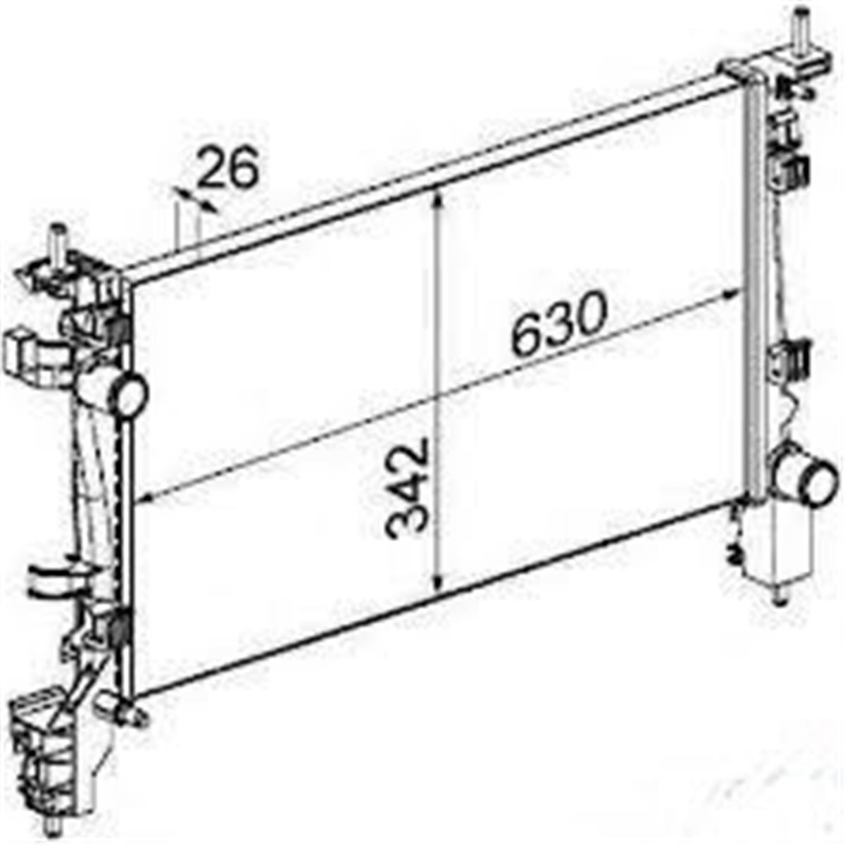 Radyatör Mekanik Fiorino 1.3 Mtj 08 625X359x34
