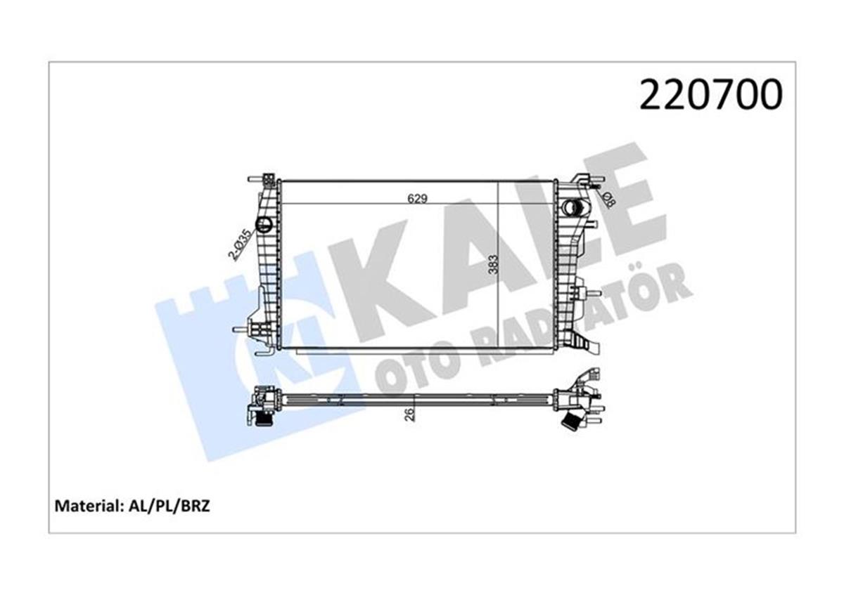 Radyatör Renault Fluence Dıesel 1 Sıra Alb Sistem