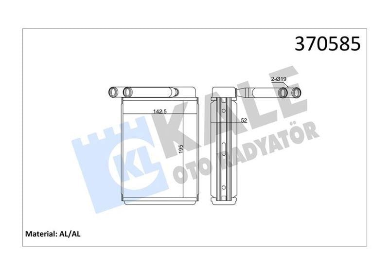 Ford Ranger Kalorifer Radyatörü 2.5 2.8 3.0 KALE-RADYATOR