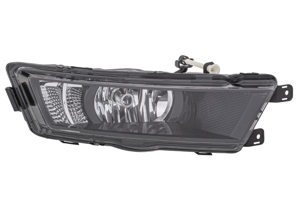 Skoda Rapid Sis Farı Halojen LED Sağ Siyah HELLA