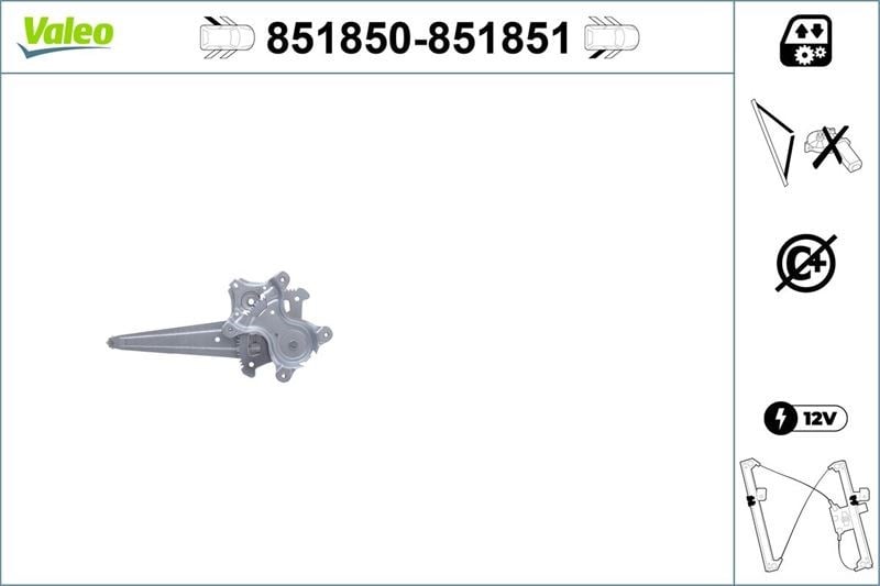 Toyota RAV4 Arka Sol Cam Mekanizması VALEO