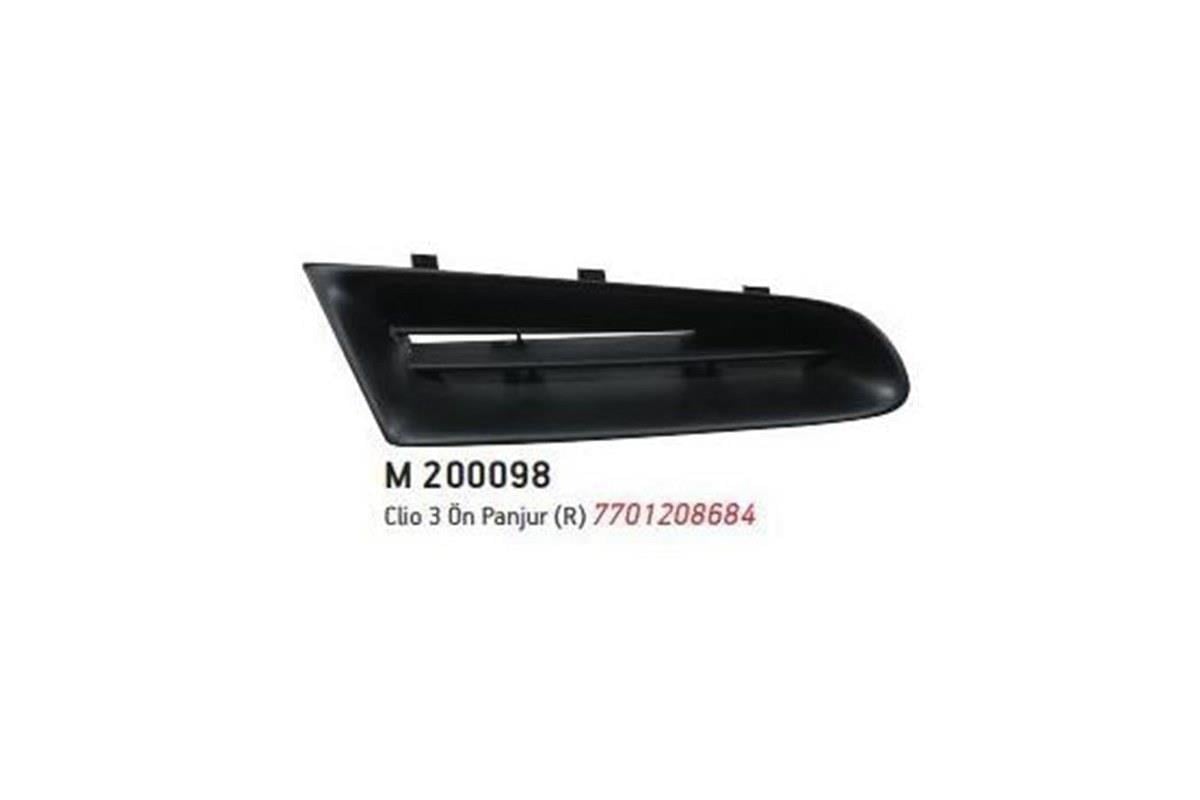 Renault Clio 3 Ön Tampon Üst Izgarası Maral Sağ (Panjur) 7701208684
