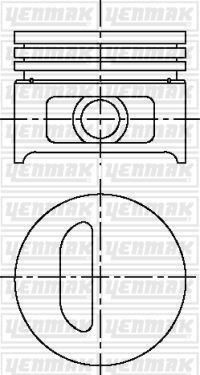 Renault Clio 1.2 RL RN RT E5F A 710 / E7F 708 Piston Segman STD 75.80mm YENMAK