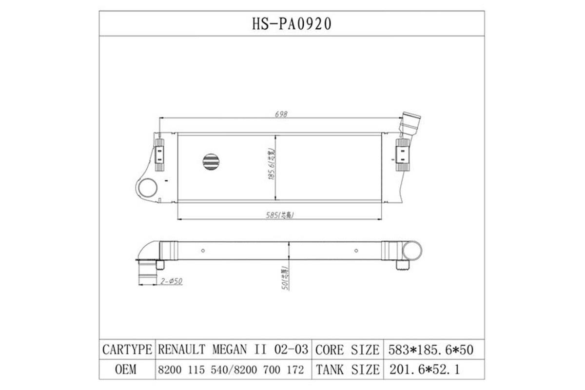Renault Megane 2 Turbo Radyatörü Behr 1.5/1.9 Dci 8200700172