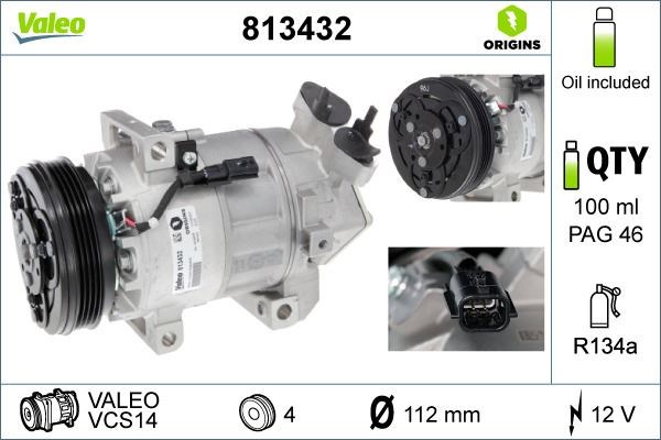Renault Symbol III Klima Kompresörü 0.9TCe 1.2 VALEO