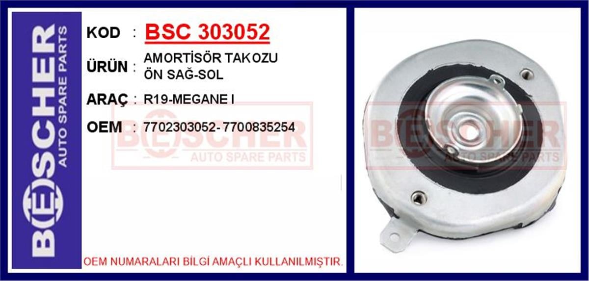 Renault R19 Megane 1 Amortisör Takozu Ön Sağ-Sol 7702303052-7700835254