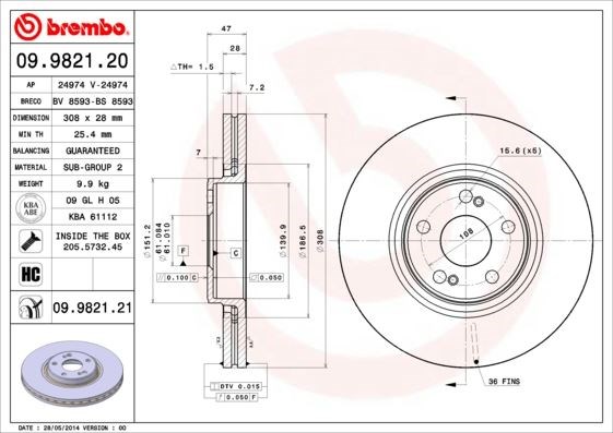 Renault Ön Arka Fren Diski UV Kaplamalı BREMBO
