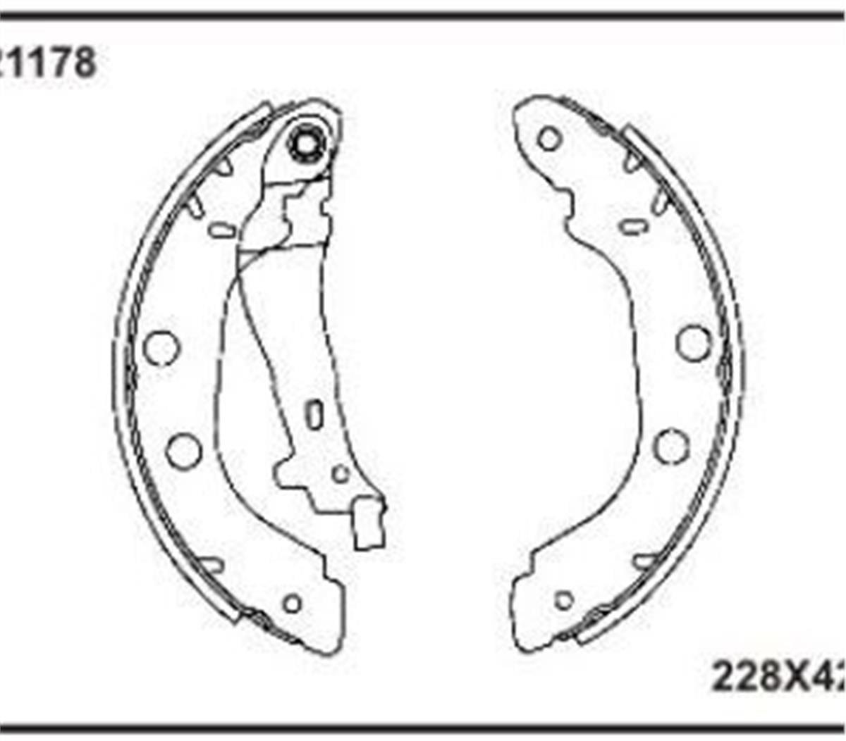 Renault Clio 2 Symbol 2 Logan Sandero Arka Fren Balata Pabuç Beser 7701205758