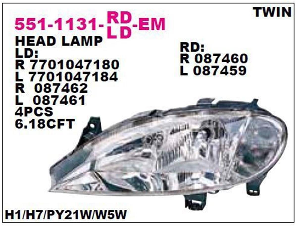 Renault Megane I Far Sol Depo (1999-2002) 7701047184