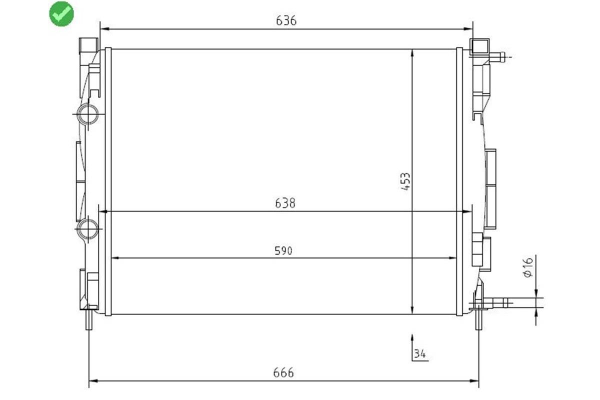 Renault Megane 2 Su Radyatörü Eurofan Mekanik Tip Yml-R130