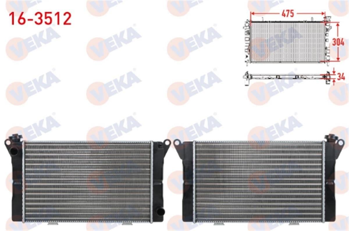 Renault R12 Toros Radyatör Su Kazanı (Plastik) Veka