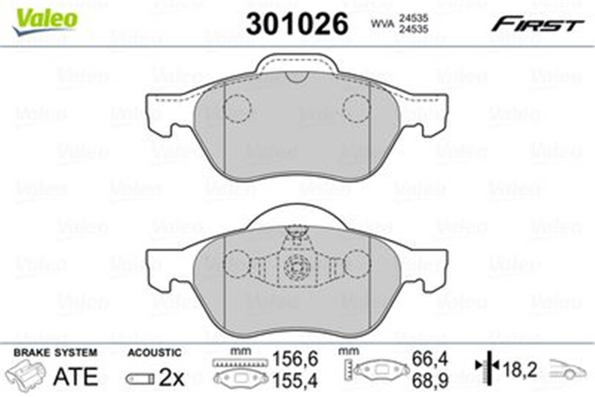 Renault Megane 2 Scenic 2 Clio 3 Ön Balata 410601237R-7701209100-Wva24535