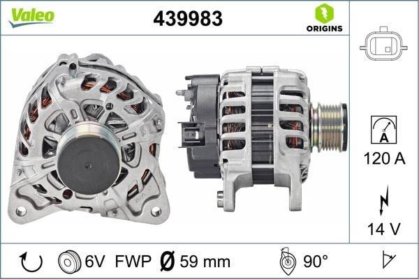 Renault Captur I 1.5dCi Alternatör [14V 120A] VALEO