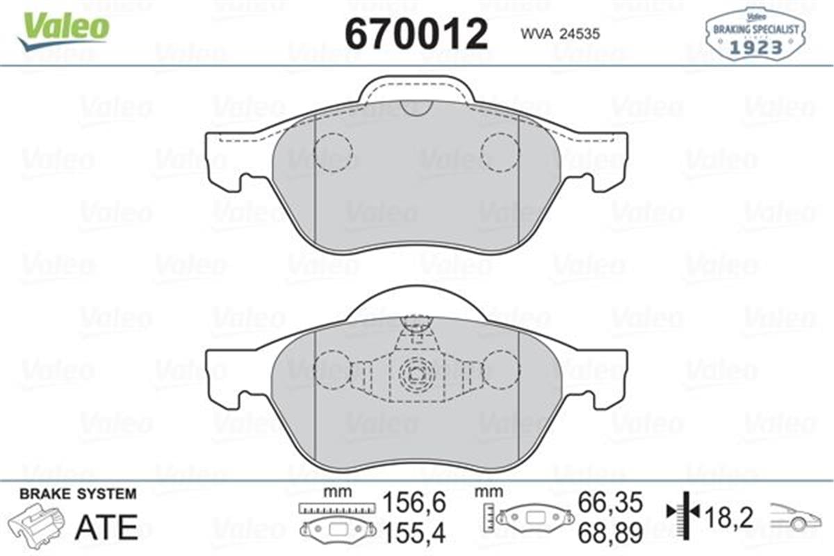 Renault Megane 2 Scenic 2 Clio 3 Ön Balata 410601237R-7701209100-Wva24535