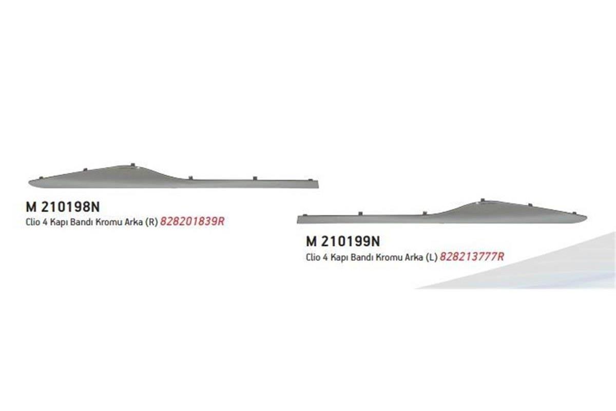 Renault Clio 4 Kapı Bandı Krom Çıta Maral Arka Sağ